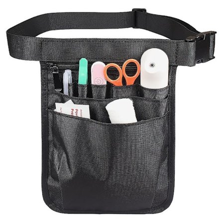 Sykepleierbag for arbeid, sykepleier tote bag, sykepleierbag med flere lommer for sykepleier og yrkeskvinner, grå