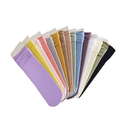 10 par damesokker i tynd bomuld - flerpak ankelsokker i gaveæske