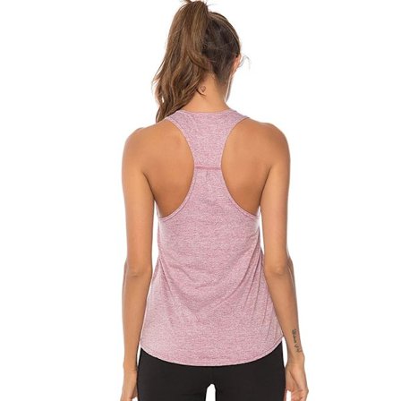 Yoga T-skjorter Dame Sports Tank Top Atletisk Fitness Sports Tank Topper Rosa2