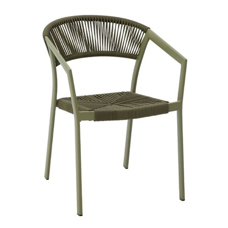 Oliivinvihreä Magic-tuoli, 56x59,5x80cm, PE-kudottu verhoilu