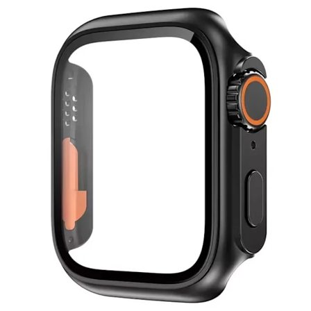 Härdat glas + skal för Apple Watch 10 46mm 42mm Ultra 2 49mm skärmskydd iWatch 9 8 7 6 5 SE 45mm 41mm 44/40mm skal