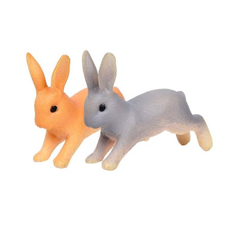 2 st Kanin prydnad Miniatyr Figur Dekoration för Fe Trädgård Terrarium Landskap(Springande)