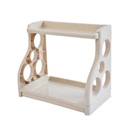 2-vånings Kryddställ Örtkryddor Flaskor Burkar Förvaringsorganisatör Hylla för Köksbänk