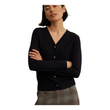 Rue Blanche, Rib 48 Cardi 22a cardigan Blauw, Dames, Maat:S
