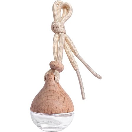 Bilduftfriskerflaske med trælåg Gennemsigtig glas Parfumeforstøver Lang snor Elegant indretningstilbehør Tom flaske til egen essens