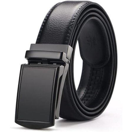 Bälte för män - 1 st (130 cm) Metall Läder Glidande Spänne för Jeans och Byxor Justerbart Robust Utan Hål Lämpligt som Gåva Brun_yu