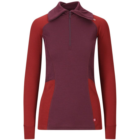 Aclima Warmwool Polo Fig/Red Dahlia