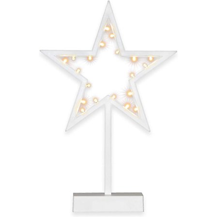 20 Led Decorative Light Star Cold Warm White Poinsettia Light Star Decorative Star