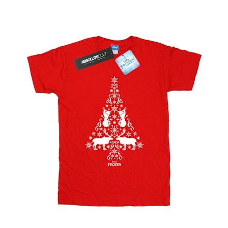 Disney Dam/Kvinnor Frozen Julgran Bomull Boyfriend T-Shirt S