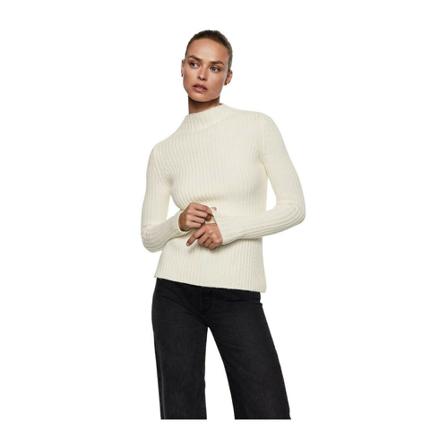 Mango High collar ribbed knit sweater inbo, Dame
