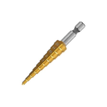 3-12mm Spiralsporet Trinnbor Gitar Halepinne Pickup Bor 1/4 Tommers Hex Trinnkjernebor BKD