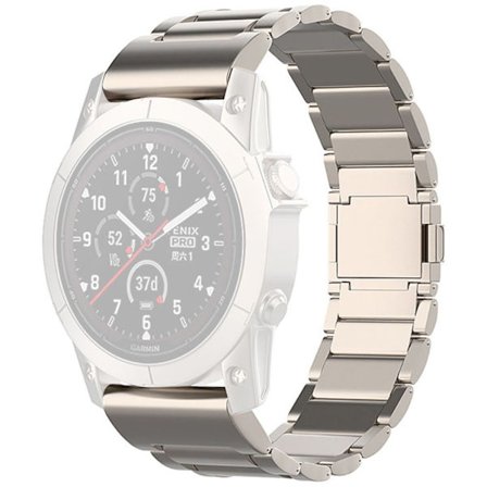 Garmin Fenix 7 etc. Watch Strap with Magnetic Closure - Titanium