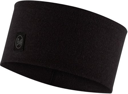 Buff Merino Wide Headband Solid Black