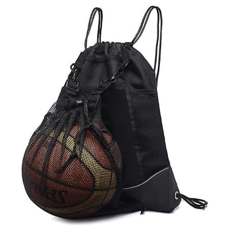 Snøresport Ryggsekk for Gutter, Sammenleggbar Fotball Ryggsekk Gym Bag Sackpack Sports Sekk Med Avtakbar Ball
