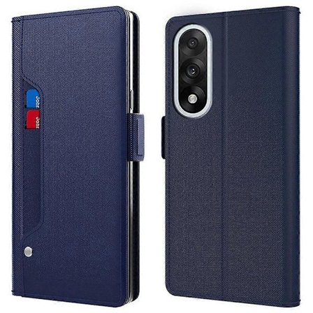 Til OnePlus Nord 5 5G Etui Stativ PU Læder Telefon Cover Kortholder Spejl (FMY) Blå