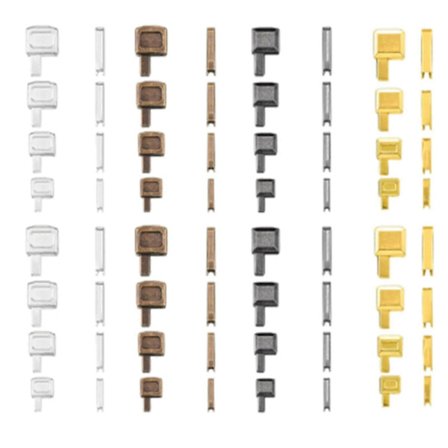 Glidelås Reparasjonssett Innsettingsstift Glidelåser Bunn Glidelåser Stopper Metall Glidelåser Hodeskyvere Holder For Klesreparasjon