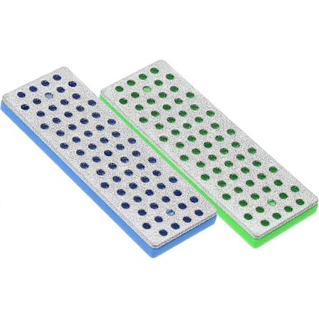 Ekstra grov ski snowboard diamantsten, ski kantsliber diamantkantfil snowboard slibesten blå + grøn 500 korn