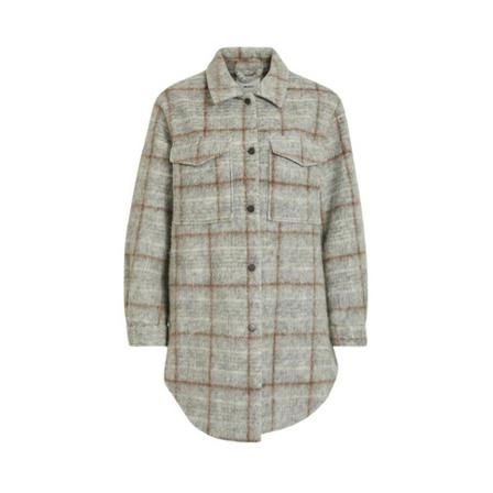 Object Long Shirt , Grijs , Dames , Maat: L