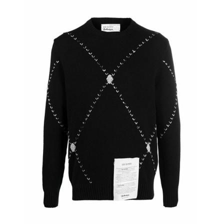 Ballantyne Cashmere Crew Neck Pullover Sort, Herre