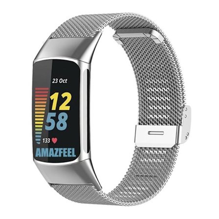 Milanese Mesh Bracelet Fitbit Charge 6 Silver