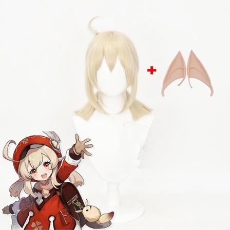 Genshin Impact Cosplay Klee Cosplay Kostym Ryggsäck Peruker Skor Loli Festoutfit Uniform Jul