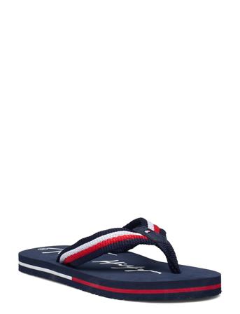 T3B8-32265-0058X051 Shoes Summer Shoes Flip Flops Sininen Tommy Hilfiger