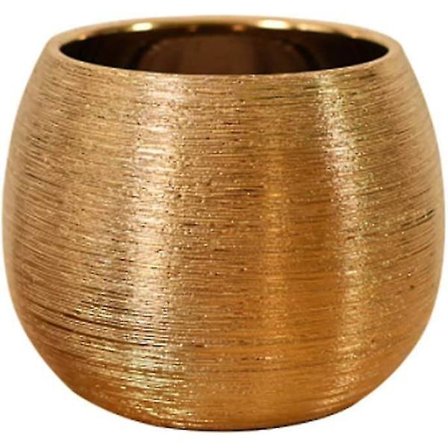 Gylden Moderne Minimalistisk Keramik Rund Vase Til Indendørs Og Udendørs Dekorative Sukkulenter