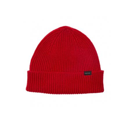 Paul Smith Bonnet Cashmere geribbelde M1A-383e-AV237-25A , Rood , Dames , Maat: ONE Size Hoeden