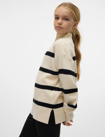 Vero Moda Girl Vmsaba Ls Highneck Blouse Ga Girl Noos - Beige - 116