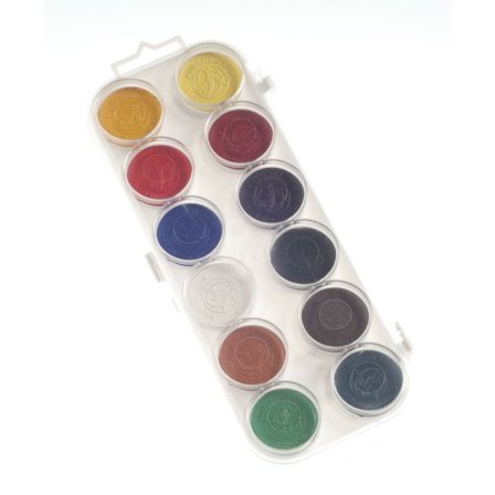 Akvarellfärger med plastpalett 30mm 12 färger - Lyreco - Skola och förskola - Målarfärg och tillbehör - Akvarell