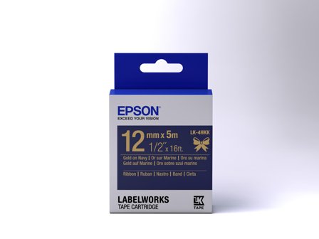Epson LabelWorks LK-4HKK - båndtape - sateng - 1 kassett(er) - Rull (1,2 cm x 5 m)