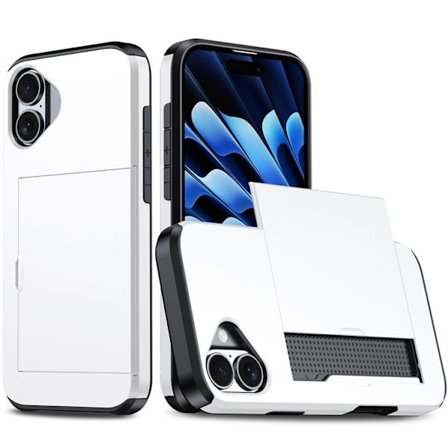 iPhone 17 Mobilskal korthållare - Vit