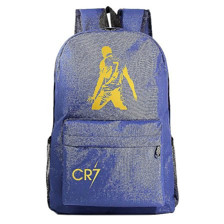 Cr7 Ryggsäck USB-laddning för pojkar och flickor, Laptop skolväskor med stöldskyddslås, Rese-Mochila