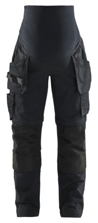 Blåkläder 710313449900XS Gravidbukse svart, zip-off Svart, Klær