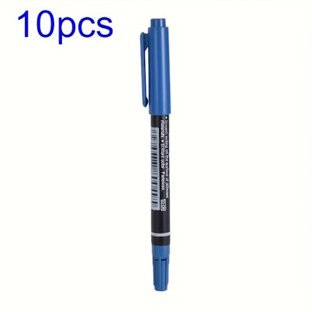 Permanent marker 0,8/2 mm Spids Dobbelthoved Vandtæt Sort Blå Rød Pen til Studenter Papir Stål CD Glasstof Farve Kontor Skolematerialer