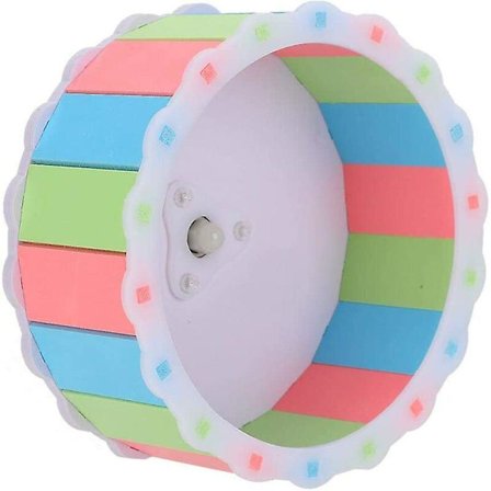 5,9 tommers kjæledyr løpehjul, treplate hamster marsvin fargerikt stille løp