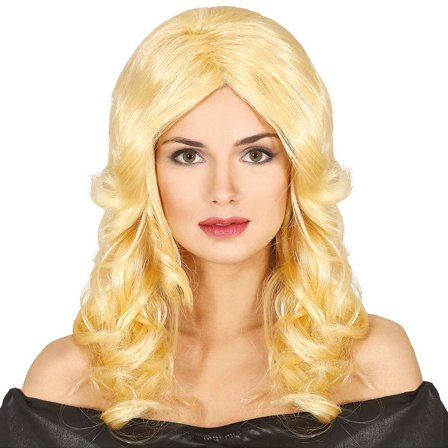 Blond Parykk med Krøller