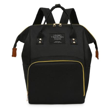 Vaippalaukut Mommy Bag Fashion Color Contrast Suuren kapasiteetin reppu Black