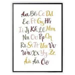 XO Posters Alphabet Colour 30 x 40 Poster One Size - Home accessories - One size - Green