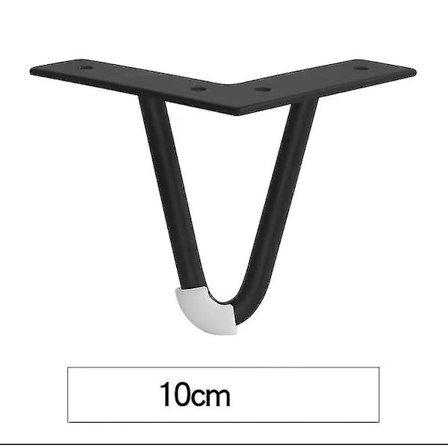 4 kpl hiusneulatapöydän jalat modernissa tyylissä, diy-metallihuonekalujalat, hiusneulatapöydän jalat lattiasuojilla ja ruuveilla