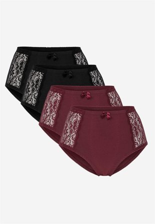 Cellbes of Sweden - Shapingtrosa 4-pack - svart + vinröd - för damer - 38/40