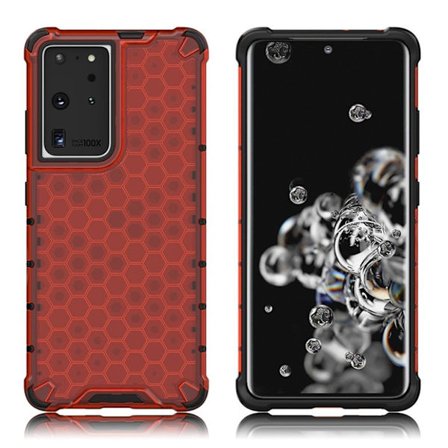 Bofink Honeycomb Samsung Galaxy S21 Ultra 5G kotelot - Punainen