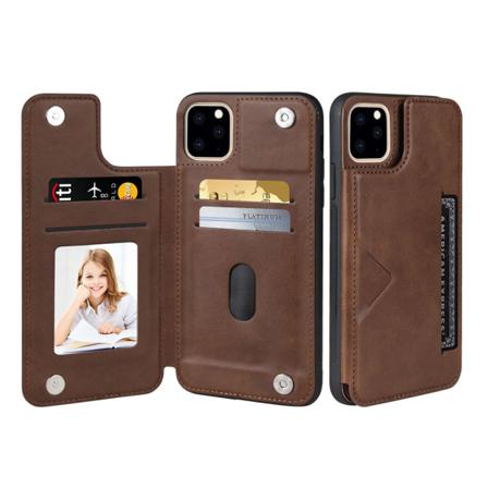 iPhone 11 Pro - Ainutlaatuinen HANMAN-suojus korttilokerolla Brun