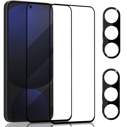 2-Pack Samsung S24 FE Skärmskydd & 2-Pack linsskydd - Härdat Glas 9H - Super kvalitet 3D