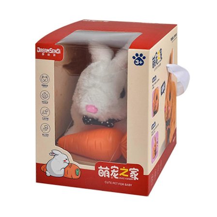 Robotkanin, min realistiska robotkanin, realistisk robotkanin barnpresent (Vit)