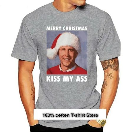 God Jul-t-skjorte for menn og kvinner, "kiss my ass"-melding t-skjorte, Rick swold-t-skjorte