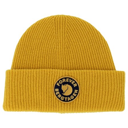 Fjällräven - Amarelo cuff Beanie - Bergtagen Forever Wool Mustard Yellow Cuff @ Hatstore