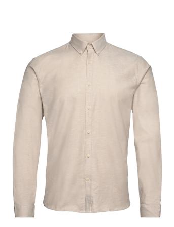 Yarn Dyed Oxford Superflex Shirt L/ Beige Lindbergh
