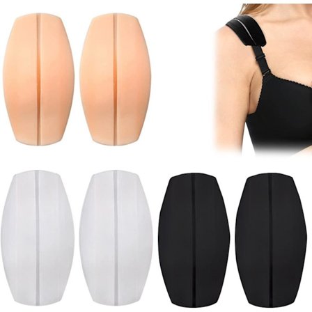 (6 stk) Silikon skulderputer BH-stroppputer Silikon skulderpute BH skulderpute BH skulderputer Silikon