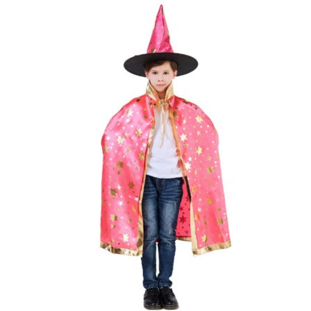 Trollkarl Cape med hatt, Halloween barn kostymer